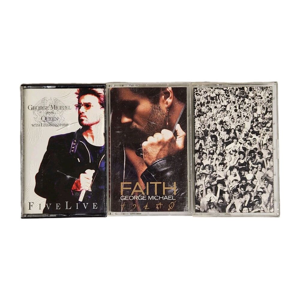 Vintage 80s George Michael Cassette Lot Faith Listen Without Prejudice Five Live